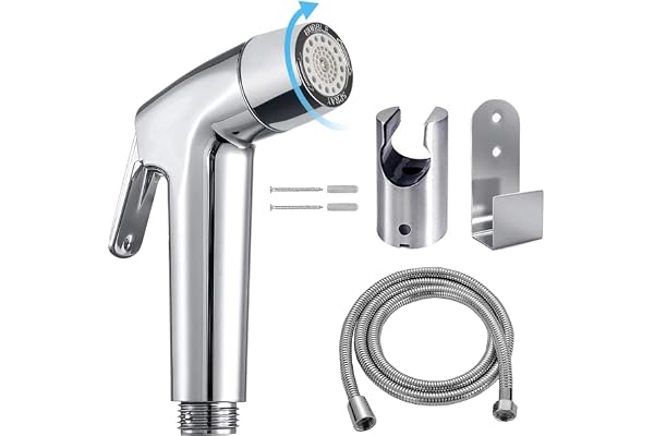Handheld Bidet Sprayer Toilet Bathroom with Wall Bracket Hose Set, Closestool, Squatting Pan, Water Flower, Floor Cleaning Cl