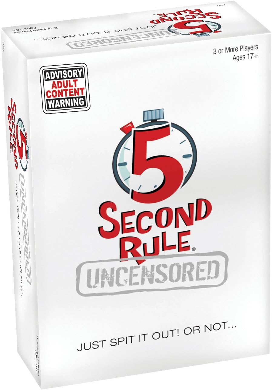 5 Second Rule Uncensored - Fun Card Game for Game Night with Friends - for Ages 17 and Up, Black, 6.35 cm x 12.7 cm x 17.78 cm