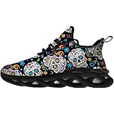 Sugar Skull Shoes for Men Women Road Running Shoes Sport Walking Tennis Sneakers Cross Trainer Shoes Gifts for Boy Girl
