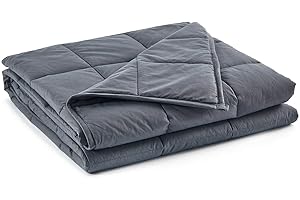 RelaxBlanket Premium Cotton Adult Weighted Heavy Blanket | 60''x80'',25lb | Enjoy Natural Deep Sleep | Dark Grey