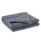 RelaxBlanket Kids Weighted Blanket | 40''x60'',10lbs | for Child Between 90-130 lbs | Premium Cotton Material with Glass Beads | Dark Grey