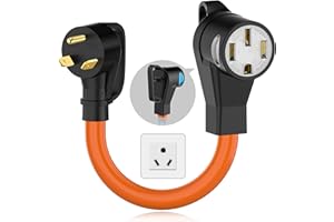 H3JANG NEMA TT-30P to 14-50R EV Charger Adapter Cord with LED Power Indicator 30 Amp to 50 Amp EV Conversion Adapter for Tesla & Gen 2 Charging, ETL & UL Listed