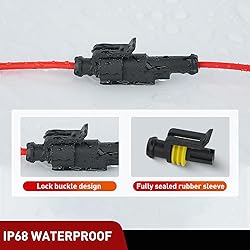 Nilight 120PCS 1 Pin Electrical Connector ‎Plug