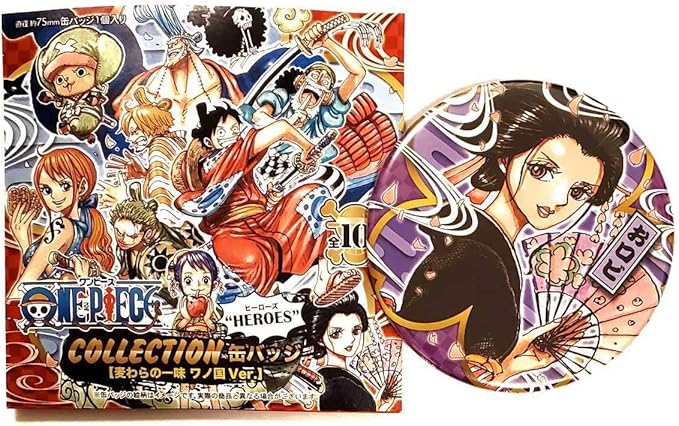 Amazon ワンピース おロビ コレクション 缶バッジ ヒーローズ 麦わらの一味 ワノ国 Ver ロビン ニコロビン One Piece アイドル 芸能人グッズ 通販