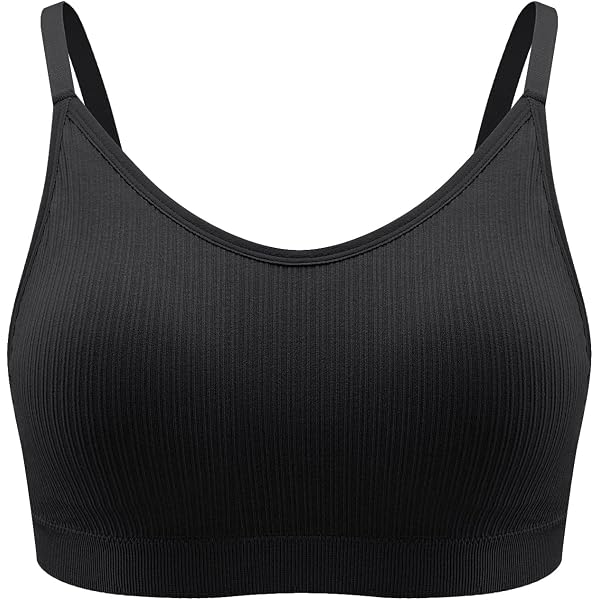 Harper Wilde Lounge Rib Triangle Bralette - Wireless, Ultra Soft Deep V Bra For Sleep & Lounge