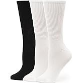 HUE Women's Casual Ribbed Crew Socks (3-Pack)
