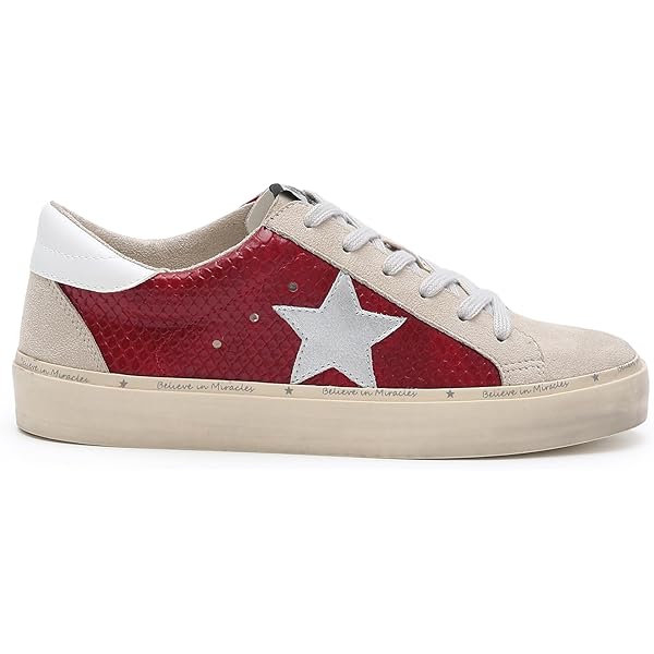 Amazon.com | Mi.iM Avery Rubber Sole Lace-up Star Sneaker(6, Light