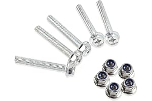 XTPTFABS 19M7834 14M7397 for John Deere Equipment Screw and Lock Nut，5PCS Auger Shear Bolt and Lock Nut Kit (5)