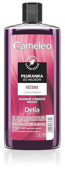 CAMELEO – PINK HAIR TONER WITH ROSE WATER, NO YELLOW SHADES, TONES, SEMI PERMANENT HAIR DYE – BLONDE, GREY HAIR – COLOUR & CARE – PARABEN FREE | 200ML