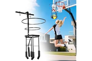 AUGFIR Automatic Volleyball Training Equipment Aid, Heavy Duty Volleyball Spike Serve Trainer for 3-Ball Training, Height Adjustable Volleyball Rebounder Practice Setter Training Equipment(No Ball)