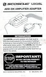 Amazon.com: SCOSCHE LOC2SL Line-Out Converter with Bass Control: Cell