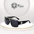 KLEO Flat Top Hip Hop Rapper Retro Aviator Sunglasses