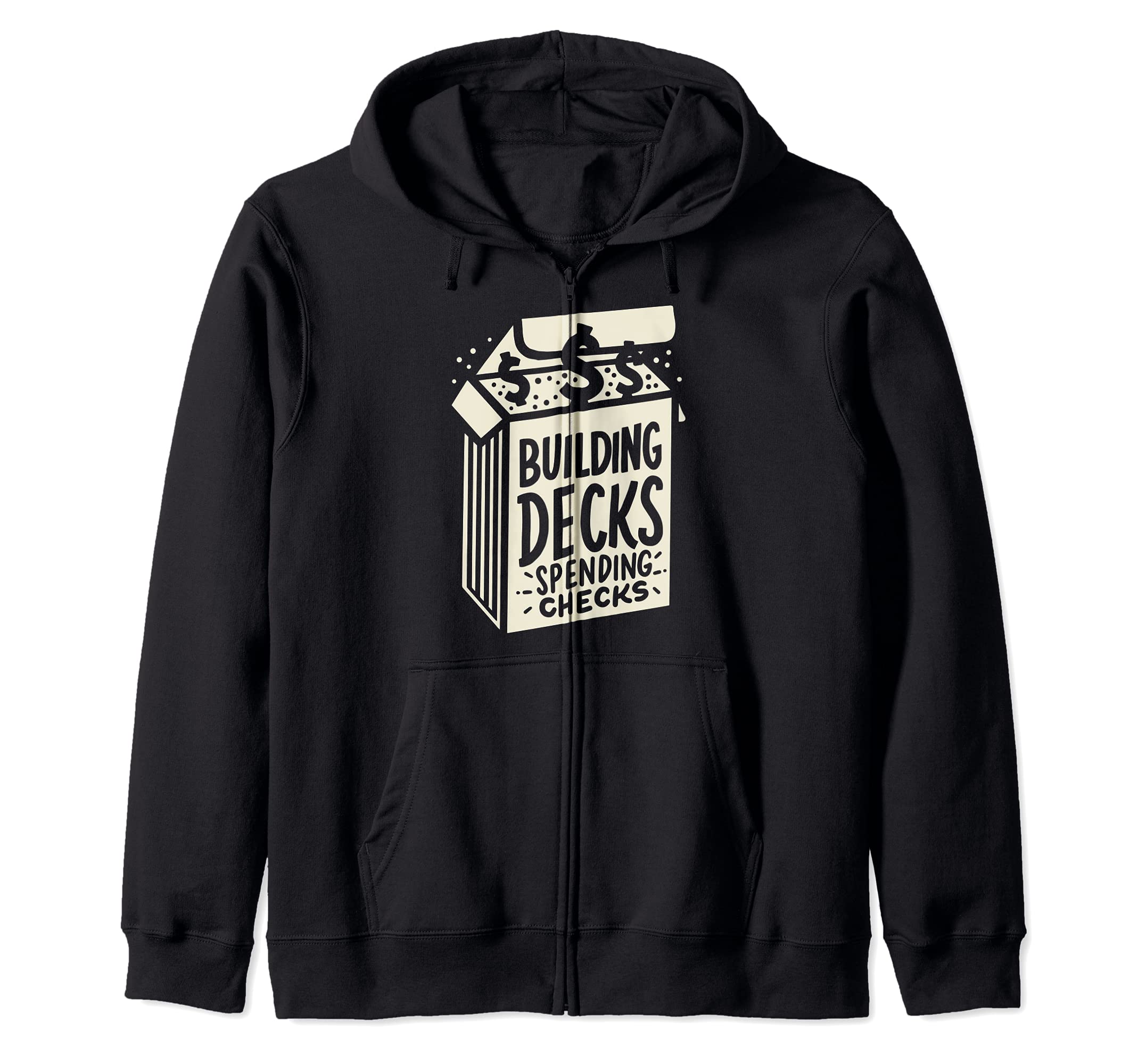 Building Decks Spending Checks TCG Card Collector Card Game Zip Hoodie