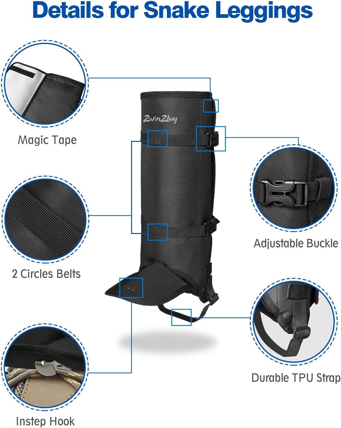 Sports & Outdoors 2win2buy Snake Guard Gaiters Snake Shield Leggings