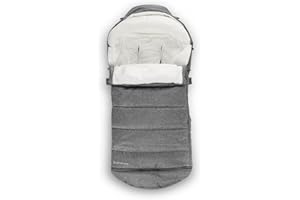 UPPAbaby CozyGanoosh 2-in-1 Seasonal Footmuff - Easily Attaches to UPPAbaby Strollers and RumbleSeat – Versatile, Ultra-Plush Zip-Out Liner for Cold Weather – Greyson (Charcoal Mélange)