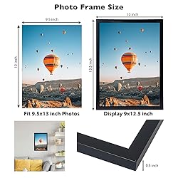 JCJMY 9.5x13 Picture Frame Set of 6 Black for Wall