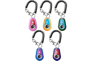 HoAoOo Pet Training Clicker with Wrist Strap - Dog Training Clickers (5PCS)