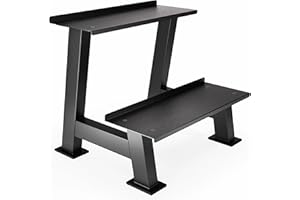 Synergee Kettlebell Storage Rack - Gym Storage Rack for Fitness Equipment Organization. 2-Tier Shelf for Holding Synergee Kettlebells.