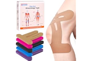 IEADEN Precut Kinesiology Tape for Knees, 10 Pcs - Knee Support & Stability, Knee Pain Relief Athletic Tape - Elastic & Water