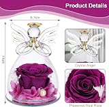 Touloube Eternal Rose Angel Figurine Gift Glass Dome Mother's Day view 5