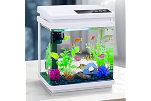 Binano Beginner Betta Fish Tank Aquarium kit Intelligent Timed Shutdown, Seven LED Lights, Adjustable Brightness, High-Transparency Glass, Efficient Filtration