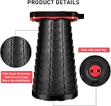 LUXJET Collapsible Stool 484lb Load Capacity Portable Camping Folding Stool view 3
