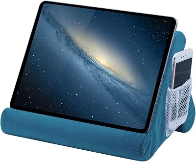 Mcbazel Tablet Pillow Stand Cushioned Lap Holder Lake Blue for iPad