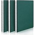 EUSOAR Students Ruled Spiral Notebook, A5 3packs 5.5"X8.3" 120 Pages Lined Writing Journal, Memo Notepad Sketchbook, Students College Office Subject Diary Ruled Spiral Book Journal- Green Cover