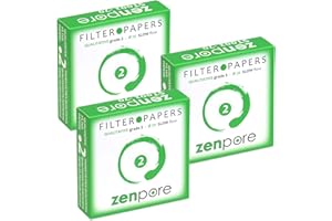 Filter Paper 7 cm Lab Qualitative Filter Paper for Chemistry, Standard Qualitative Grade 2 - ZENPORE Slow Flow 70 mm (Set of 3 x 100 Discs)