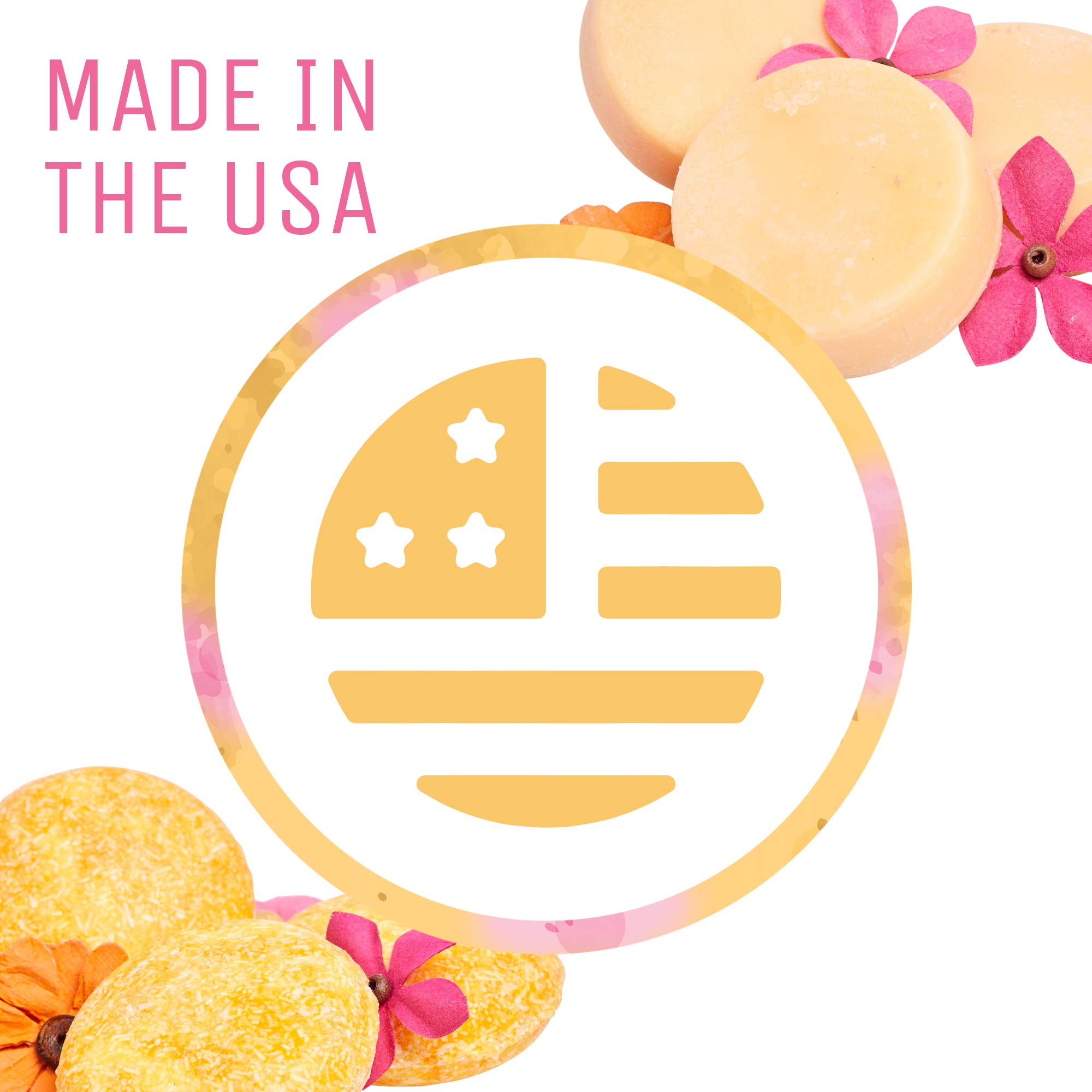 Sweet & Sassy 3 Shampoo Bars. Made in the USA. All Natural, Organic, SLS Free, Plastic Free, Safe for Color Treated Hair - Forever Fresh