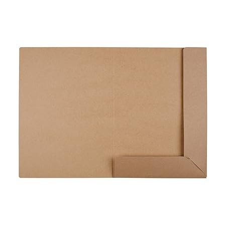 Mappe A4, braun, stabil, Kraftkarton, Kraftpapier, Präsentationsmappe, Sammelmappe, Bewerbungsmappe, unbedruckt - 10er Pack