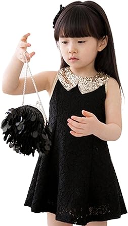 Zearo Nouvelle Mode Robe Chic Enfant Fille Tops Debardeur Jupe Col Paillette Dress Princess 130 140 Cm Amazon Fr Vetements Et Accessoires