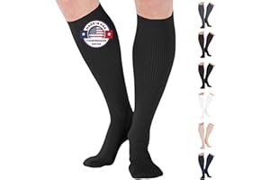 ABSOLUTE SUPPORT Made in USA - Compression Socks for Men 20-30mmHg - Varicose Veins - A104