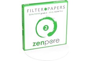 ZENPORE Filter Paper 18.5 cm Lab Qualitative Filter Paper for Chemistry, Standard Qualitative Grade 2-Slow Flow 185 mm(100 Discs)
