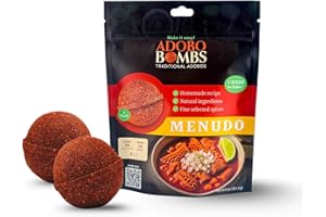Menudo Bomb | Adobo Bombs Seasoning - 2 pack | Made with About 25 Pulverized Peppers and Multiple fresh Natural Mexican Ingredients -Prepares in 3 Eazy steps -Home made recipe -Fine Selected Spices - No artificial flavors | 4 Flavors -Birria-Menudo-Pozole-Mariscos