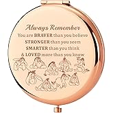 KEYCHIN Donkey Pocket Mirror Donkey Fans Gift You are Braver Stronger Smarter Than You Think Compact Mirror for Women Girls (Donkey Always-RG)