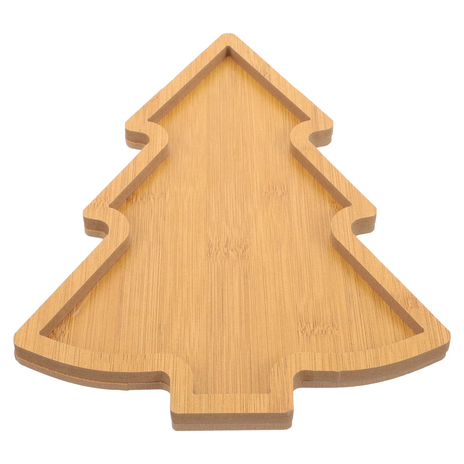 IMIKEYA Christmas Tree Tray Tree Shaped Plate Christmas Platter Charcuterie Sushi Cheese Board Chistmas Serving Tray Xmas Shape Party Plates Tray Wooden