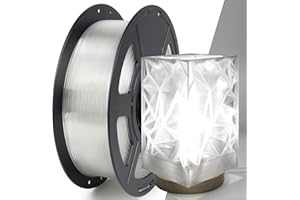 IEMAI Clear PETG Filament 1.75mm, Crystal Transparent 3D Printer Filament Up to 600mm/s Fast Printing, Good Toughness, 1kg for Halloween, Christmas & Creative Projects