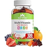 Natvites Complete Kids Multivitamin Gummies – 120 Count of Essential Daily Vitamins & Minerals for Immune Support, Focus, & Growth – Perfect for Toddlers, Children, Teens, and Picky Eaters!