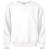 Soffe Youth Classic Crew Sweatshirt, White, Medium