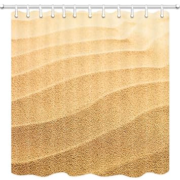 Amazon Com Sandy Beach Shower Curtain Summer Natural Travel