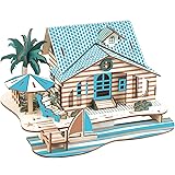IFIYOOY 3D Wooden Puzzles for Adults and Kids House Wood Building Kits, STEM Toys Crafts for Girls and Boys (Bali-Holiday Hou