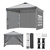RHOLUTA 10x10 Pop Up Canopy Tent with Sidewalls and