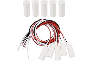 BNYZWOT RC-35 NC & NO Wired Magnetic Door Window Contact Sensor Switch Contact Sensor Alarm Magnetic Reed Switch White - (5 Sets)