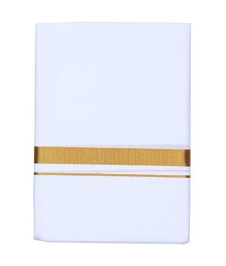 Men's Pure Cotton White Dhoti(152_White_2m)