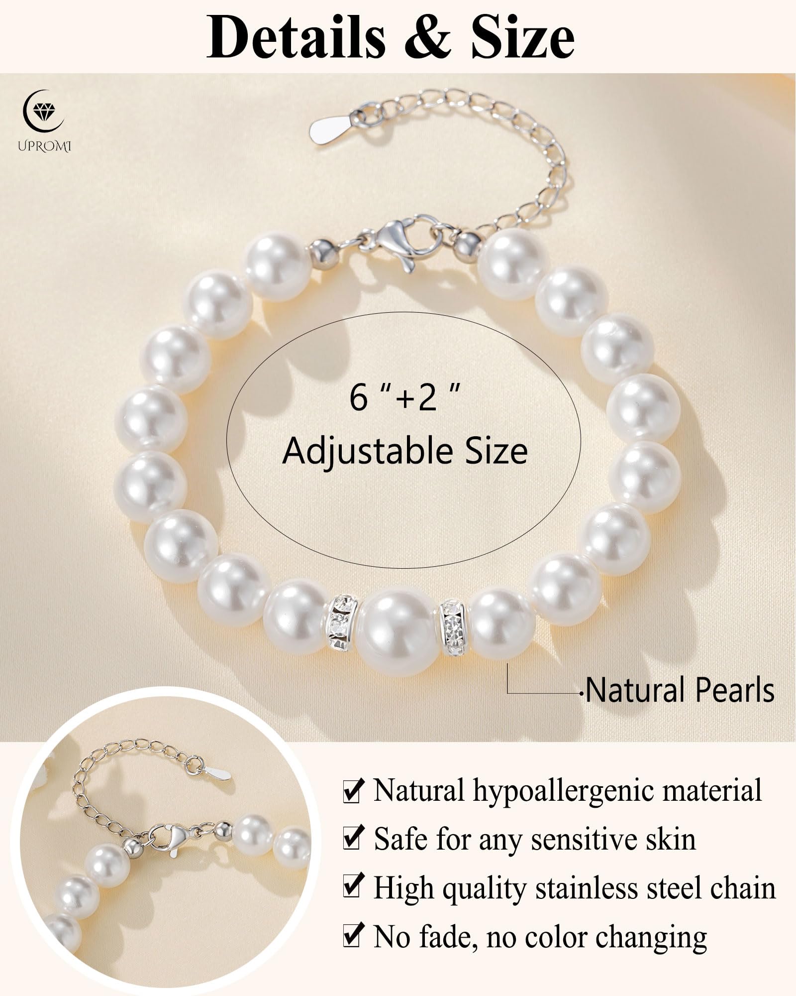 UPROMI First Birthday Gifts for Girls Bracelet