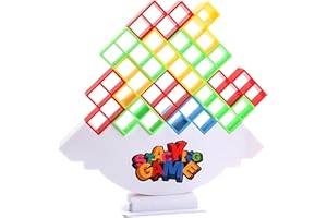 BOOBYSUU 48 PCS Balance Stacking Attack Block Game, Board Games for 5 Years+ Family Games, Family Travel Party Game for Adult & Kids, Suitable for Most Party, Friends, Team Building Blocks Toy