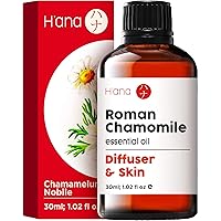 H’ana Roman Chamomile Essential Oil for Rest, Diffuser & Aches - 100% Pure Therapeutic Grade Roman Chamomile Oil for Face & S