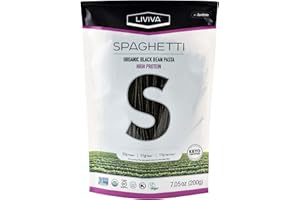 Zeroodle LIVIVA Organic Black Bean Spaghetti, Plant-Based Protein Pasta High in Fibre, Non-GMO, Gluten Free and Keto Certifie