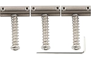 Musiclily Ultra 10.8mm Titanium Alloy Saddles Guitar Barrel Bridge Saddles for American Vintage Tele/Telecaster Style Electric Guitar, Original Color (Set of 3)